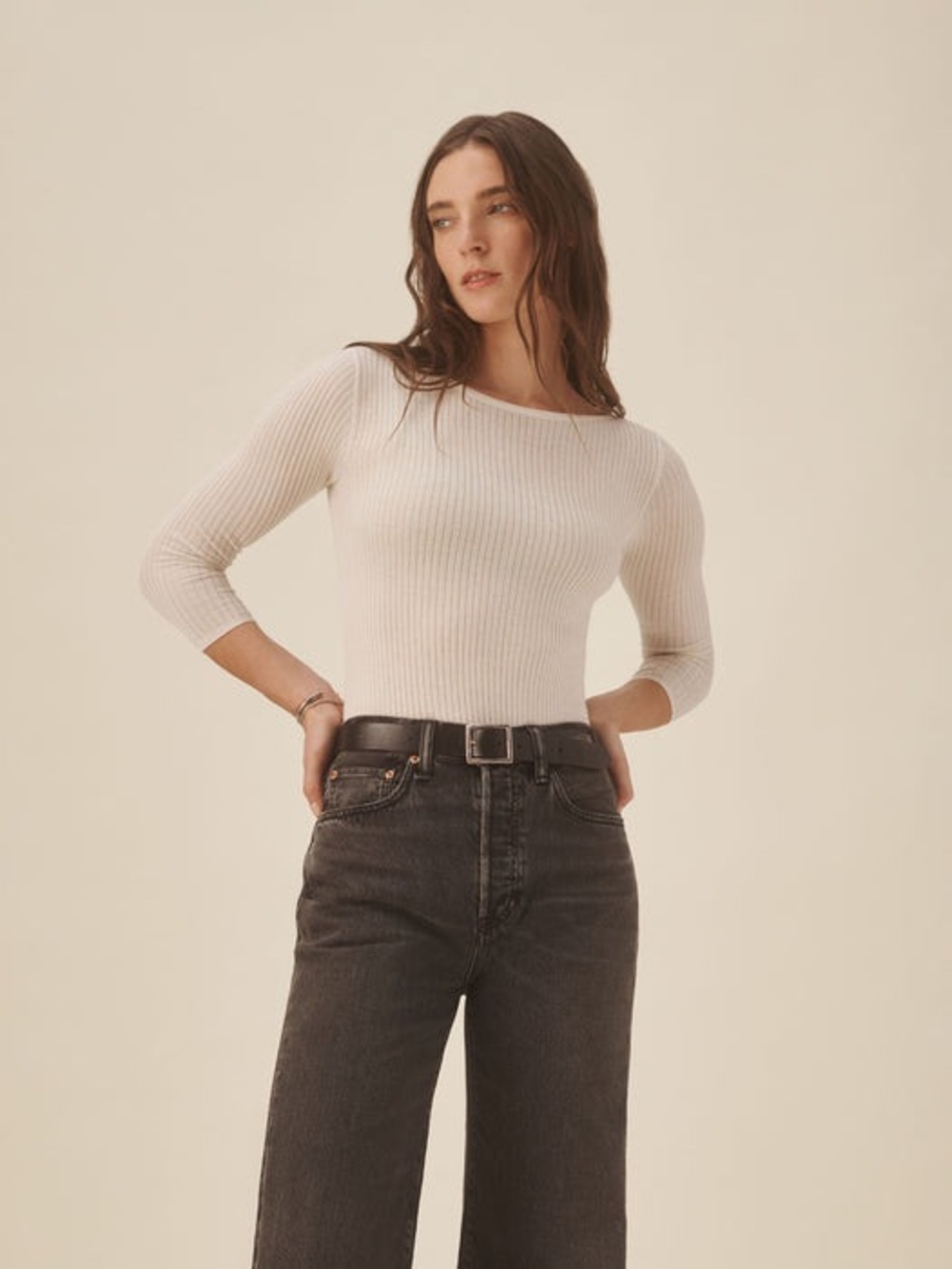 NWT Buck Mason Featherweight Silk Cashmere Bateau Neck Sweater Quiet Luxury | XS